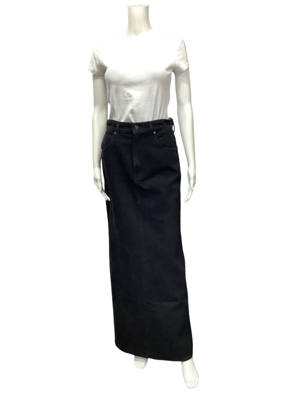 Mother Snacks Jean Skirt Black Pencil Maxi Black Size: 4/27